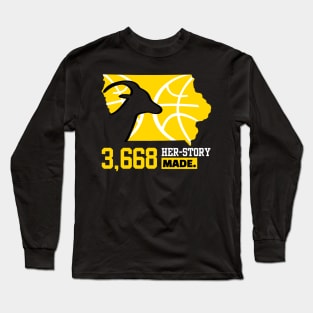 3,668 her-story made Caitlin Clark Long Sleeve T-Shirt